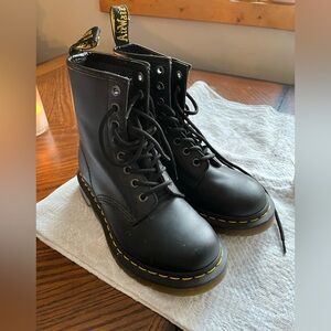 Dr. Martens Black Leather Ankle Boots
